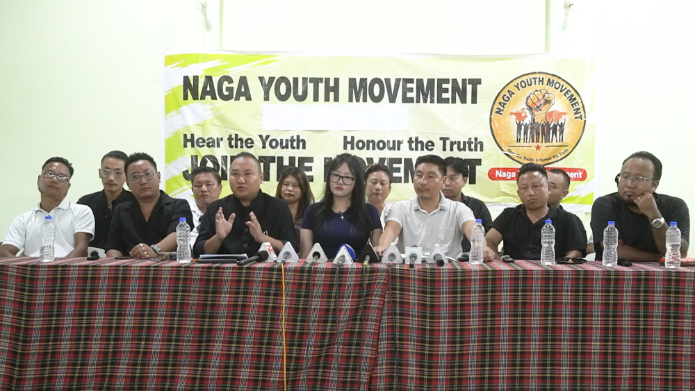 NYM members address a press conference in Dimapur on October 8. (Morung Photo)
